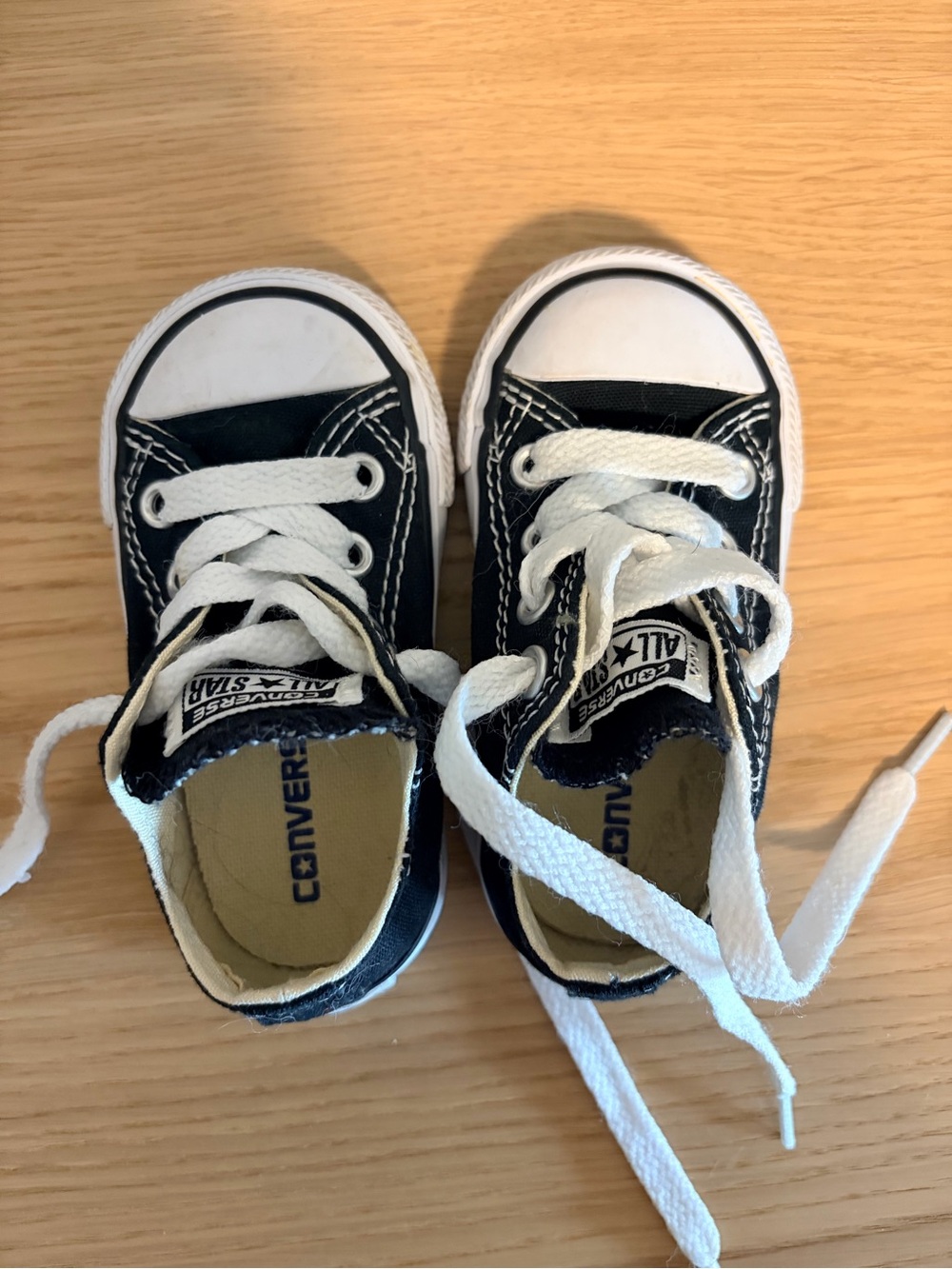 Converse Toddler Black and White Low Top Sneakers